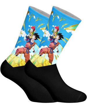 Jenes Socks Elastic Printed Long - Blue