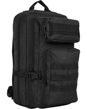 Mountain Warehouse 'Legion' Backpack With Rain Cover Emergency Whistle Spacious Hiking Rucksack - Black