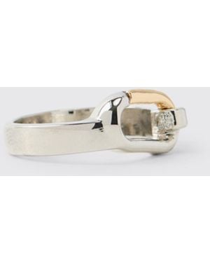 BoohooMAN Carabiner Clasp Ring - Metallic