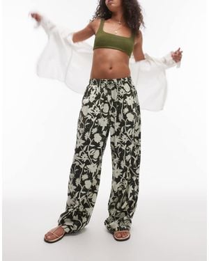 TOPSHOP Linen Balloon Trouser - Multicolour