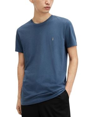 AllSaints Crew Neck Short Sleeve T Shirt - Blue