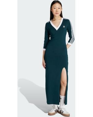 adidas Originals Adicolor Classics 3-Stripes Maxi Dress - Blue