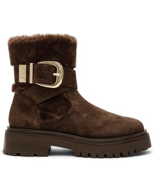 Steve Madden Suede Fabric Lodge 205 Boots - Brown