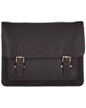 Ashwood Leather 'Riccardo' Carry All Real Messenger Bag - Black
