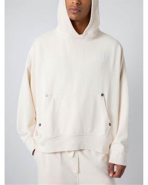 TRUE RELIGION Hooded Relaxed Fit Logo Sweatshirt - White