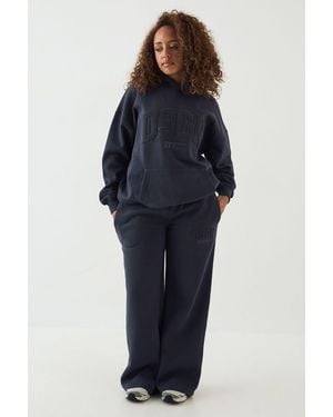 DSGN Studio Towelling Applique Straight Leg Jogger - Blue