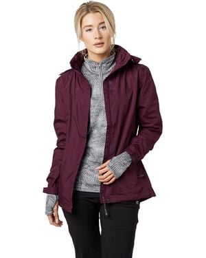 Peter Storm Downpour Waterproof Jacket With Rollaway Hood, Hiking Raincoat - Purple
