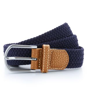 Asquith & Fox Geweven Braid Stretch Riem (marineblauw)