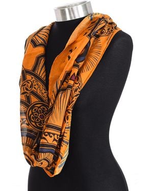 Buff Bedrukte Oneindige Hals 114000 Vrouw - Geel