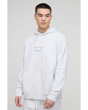 BoohooMAN Oversized Edizione Limitata Heavyweight Hoodie - White