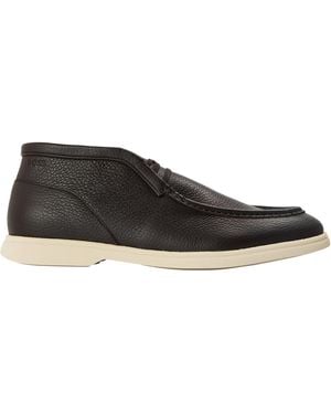 BOSS Sienne Desb Leather Chukka Boots (Dark) - Black