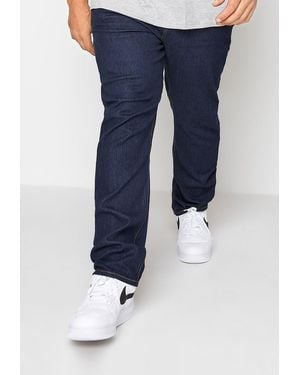 KAM Jeanswear Kam Jeans Regular Fit Cotton Denim Trousers - Blue