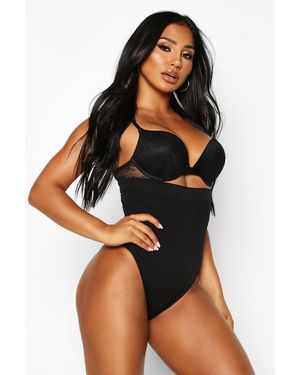 Boohoo High Waist Control Brief - Black