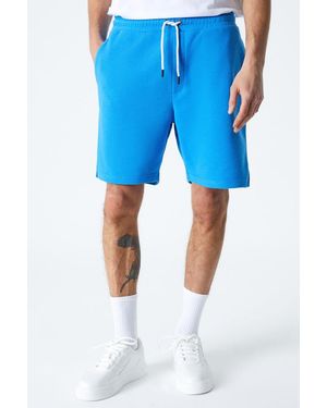 Grimelange Drawstring Waist Straight Leg Shorts - Blue