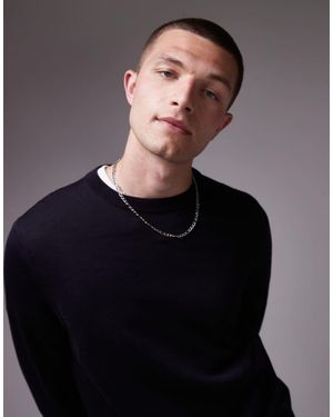 ARKET Merino Wool Jumper With Crew Neck - Blue