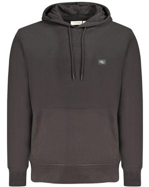 Calvin Klein Ckj Fleece Hoodie Mono Style - Grey