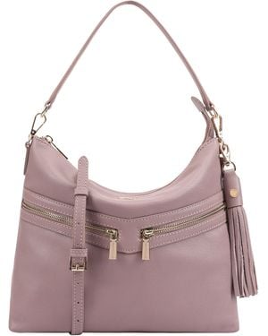 Paul Costelloe Azores Leather Multi Way Bag - Purple