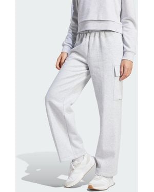 adidas Essentials Linear Fleece Cargo Trousers - Grey