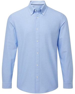 Asquith & Fox Oxford Long-Sleeved Formal Shirt Cotton - Blue