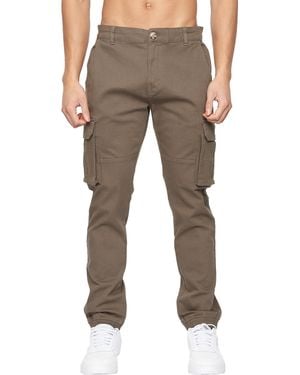 Crosshatch Frentons Cargo Trousers - Brown