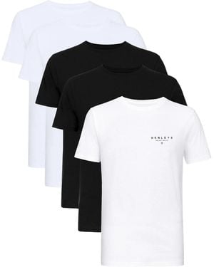 Henleys Hencinq A T-Shirt (Pack Of 5) - Black
