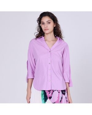 Smart & Joy Breed Schouderbanden Shirt - Paars