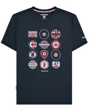 Lambretta Adult Cotton Badge T-Shirt - Blue