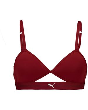 PUMA Peek A Boo Triangle Bralette - Red