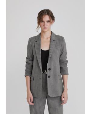 IKKS Striped Jacket - Grey