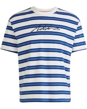 adidas Americana Striped Tee - Blue