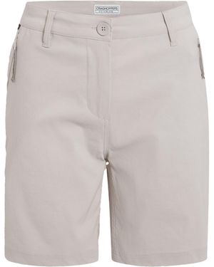 Craghoppers Ladies Kiwi Pro Iii Casual Shorts (Oyster) - Grey