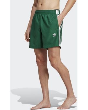 adidas Originals Adicolor 3-Stripes Swim Shorts - Green