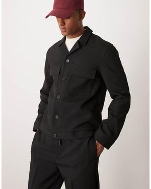 ASOS Smart Co-Ord Shirt Jacket - Black