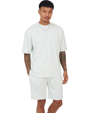 Brave Soul 2 Piece T-Shirt And Short Set - White