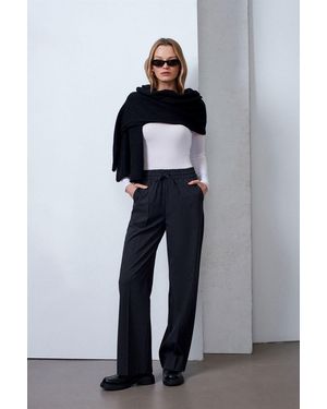 Dilvin Wide-Leg Pull-On Trousers - Blue