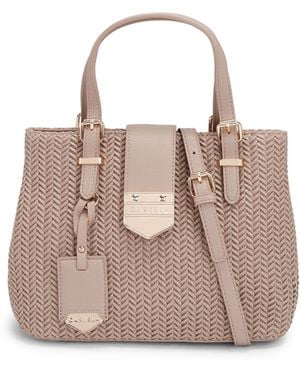 Carvela Kurt Geiger Maria Mini Weave Bag - Grey
