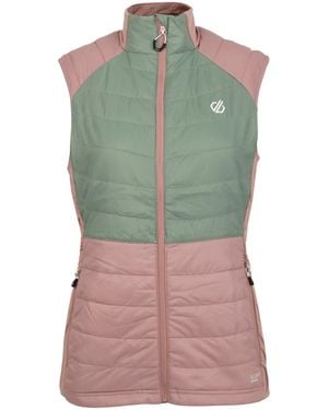 Dare 2b Ladies Culmination Wool Padded Gilet (Dusky Rose/Lilypad) - Green