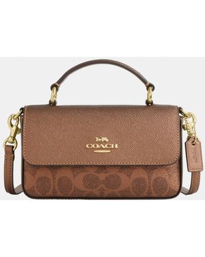 COACH Mini Josie Top Handle Bag - Brown