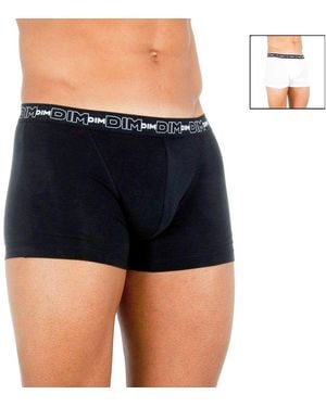 DIM Pack-2 Boxers Cotton Streech Breathable Fabric D6596 - Black