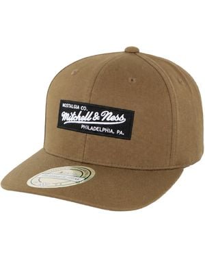 Mitchell & Ness Branded Panel Box Logo Cap - Brown