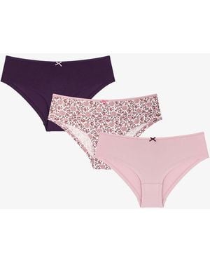 Penti Paisley 3-Pack Hipster Briefs - Pink