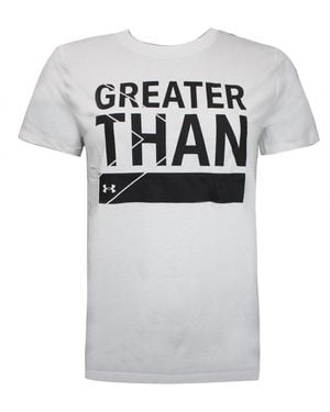 Under Armour Greather Than T-Shirt Graphic Top 1356306 100 Cotton - White