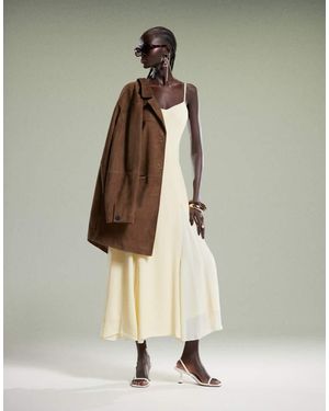 Forever New Spliced Maxi Dress - Natural