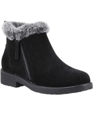 Hush Puppies Marnie Suede Winter Ankle Boots - Black