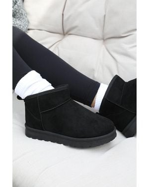 Where's That From Wheres 'Pine' Faux Fur Lining Ankle Boots - Blue