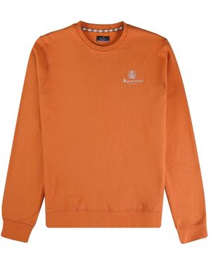 Aquascutum Active Logo Sweatshirt Cotton - Orange