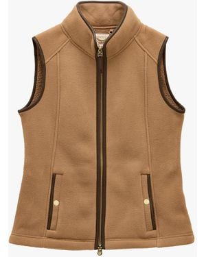 Joules Heritage Fleece Gilet Tan - Brown
