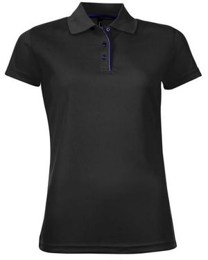 Sol's Ladies Performer Short Sleeve Pique Polo Shirt - Black