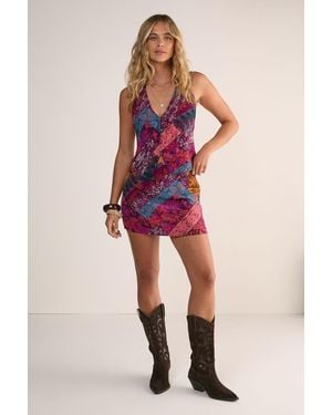 Nasty Gal Floral Patchwork Mini Skirt - Multicolour