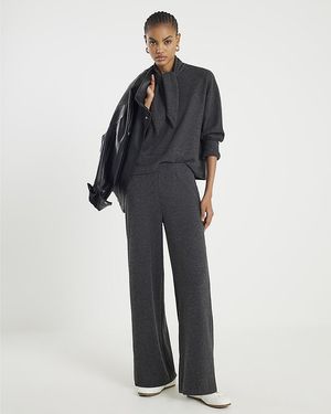 River Island Wide Leg Trousers Cosy - Blue